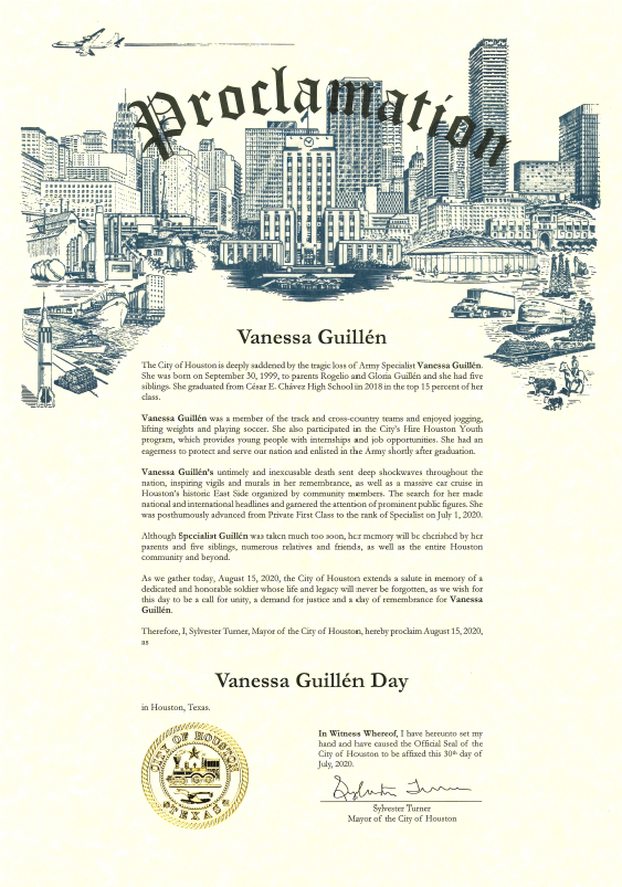 Vanessa Guillen Day Proclamation