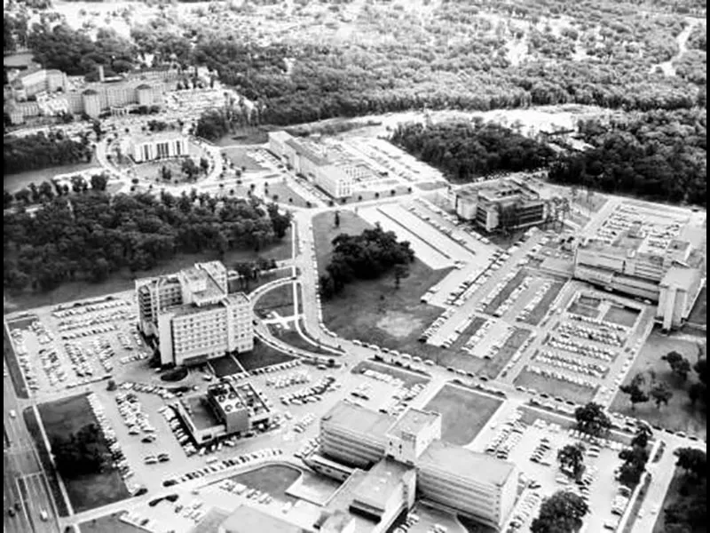 RGD0006-1433 Aerial photograph of Texas Medical Center Houston Post April 24, 1960 