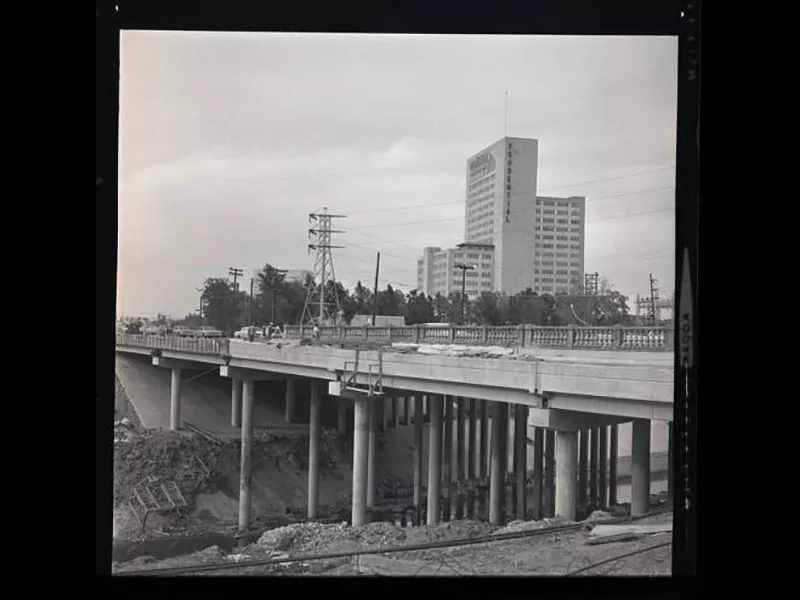 Fannin Street Bridge over Brays Bayou, Houston Post, March 26, 1963