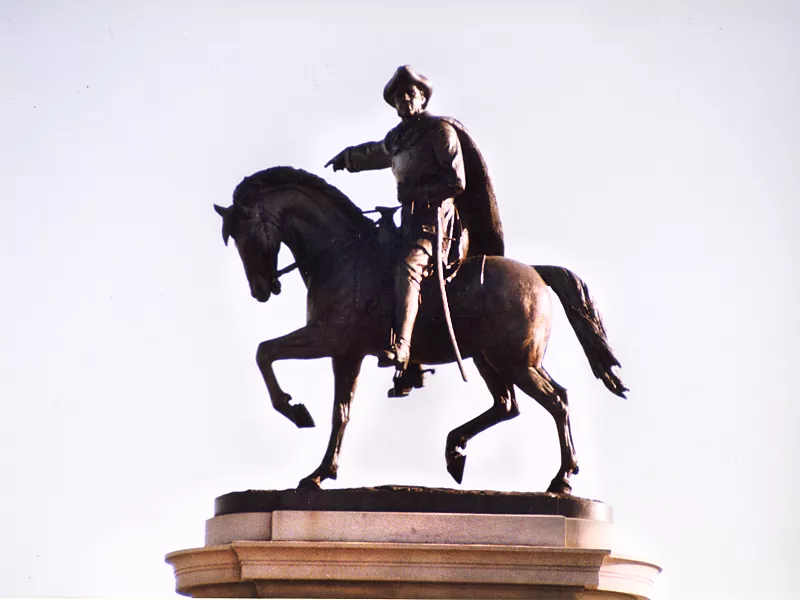Monument of Sam Houston riding a horse