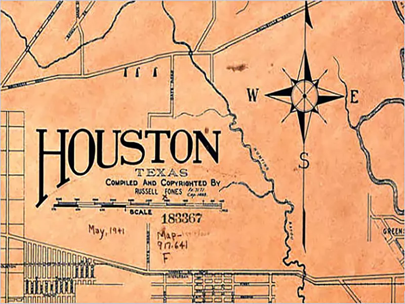 Houston Texas Map May 1941