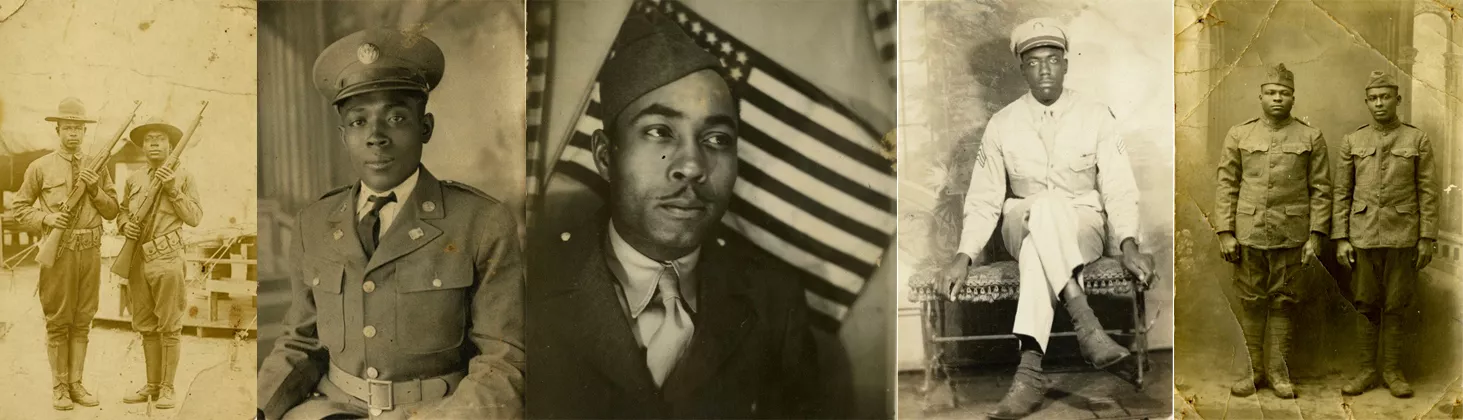 collage of several military portraits